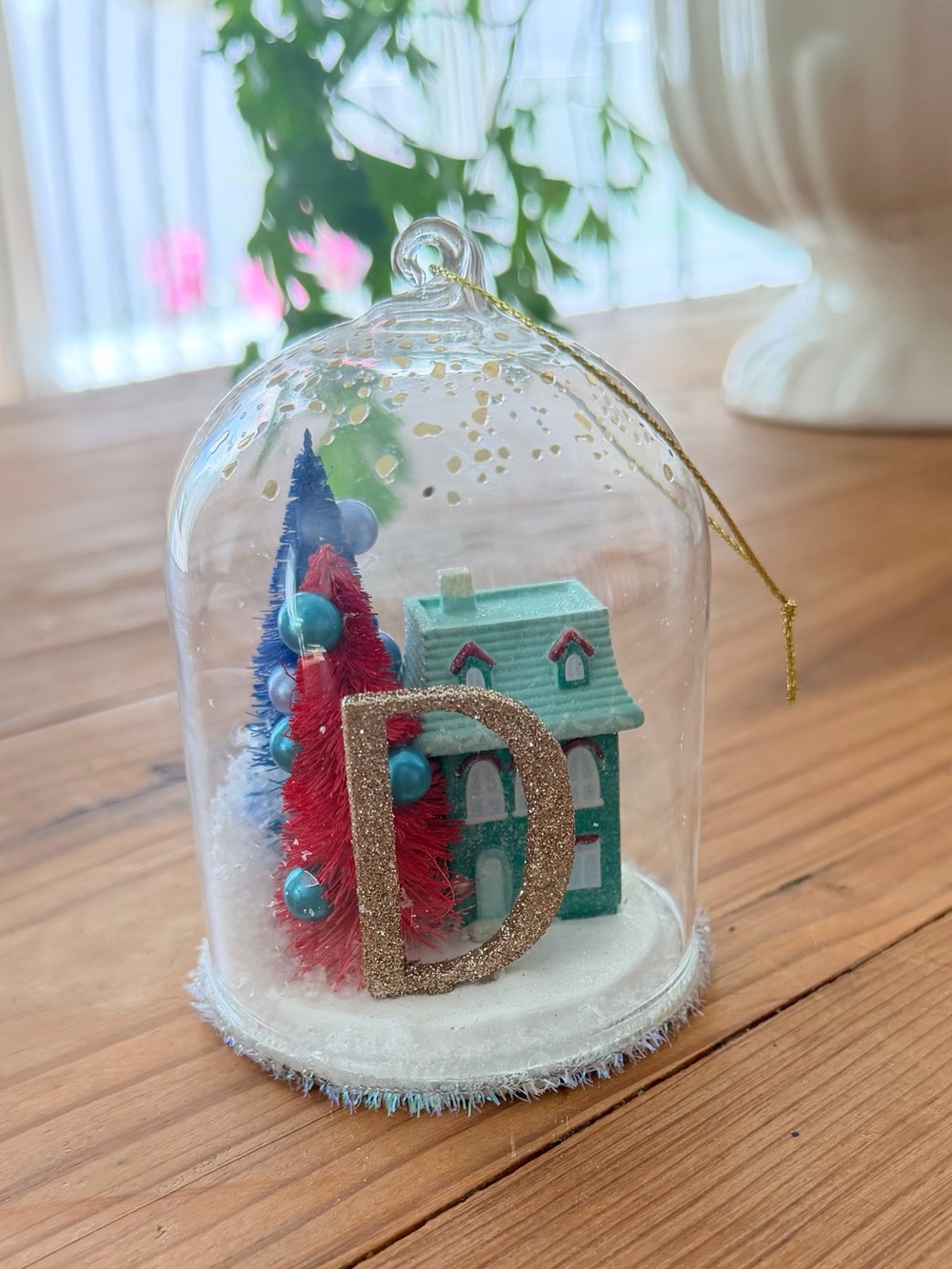 Anthropologie Monogram Dome Ornament